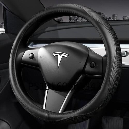 Suitable for Tesla Model 3 Model Y ModelX ModelS leather steering wheel cover