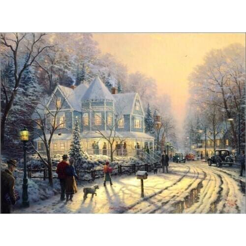 Holiday Gathering - Counted Cross Stitch Kits - DIY Handmade Needlework for Embroidery 14 ct Cross Stitch Sets DMC Color