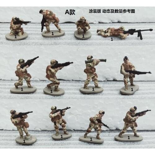 Super mini 1:72 pvc figure Special Force Counter-Strike white model 12pcs/set model sand table figure
