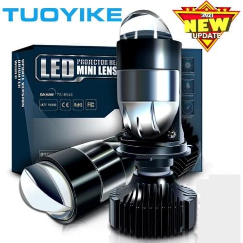 H4 A82 LED Hi-Low MINI Projector Lens Headlight For Car Clear Dual Beam Bulbs Pattern 12V 5700K NO Astigmatic Problem 72W 7200LM