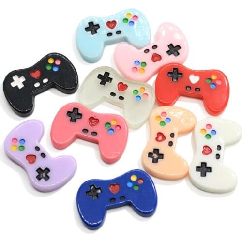 Luminous Creative Video Game Controller Resin Charms Flatback Keychain Necklace Pendant Accessories Diy Jewelry Findings