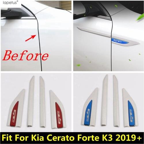 Car Body AC Air Conditioning Flow Vents Fender Black / Red / Blue Stainless Steel Cover Trim For Kia Cerato Forte K3 2019 - 2021