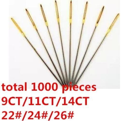 Embroidery Needle Free Shipping 22# 24# 26# 1 Lot=1000 Pieces Cross Stitch Needle Hot Sell