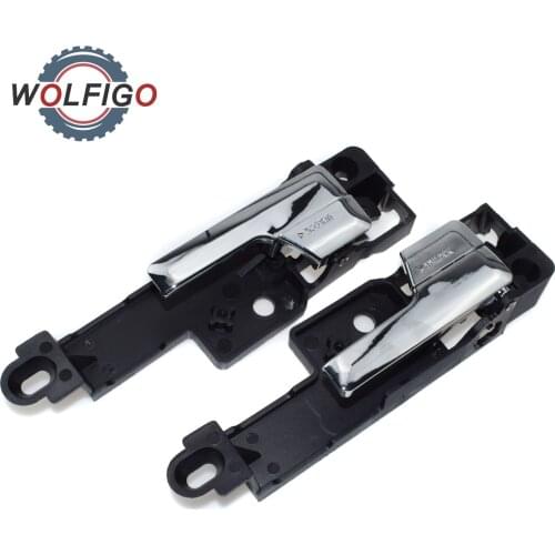 WOLFIGO 1 Pair Front Left & Right Inside Interior Chrome Door Handle 6E5Z5422601 6E5Z5422600 for Ford Fusion Lincoln Mercury