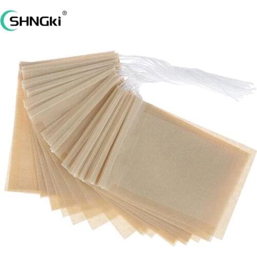 100Pcs Multifunction Tea Bags Cook Herb Spice Tools Coffee Pouches Medcine Bags 6*8cm Non-woven Seal Filter Drawstring Pouch