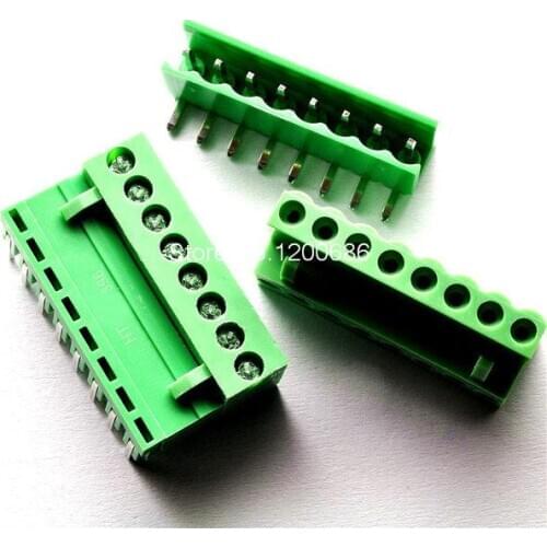 8pin Right angle Terminal plug type 300V 10A 3.96mm pitch connector pcb screw terminal block connector