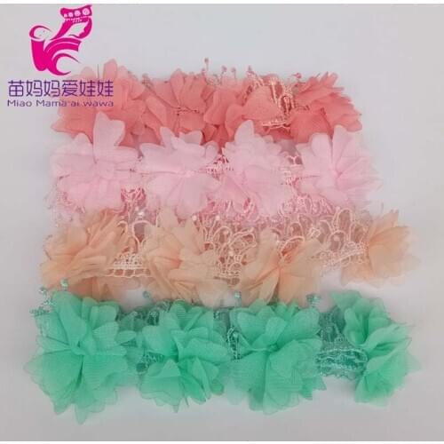 Baby doll headband accessories 18 inch girl doll flower headband girl gifts