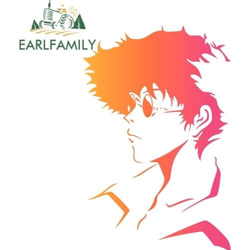 EARLFAMILY 13cm x 8.9cm for Cowboy Bebop Car Sticker Decal Bumper Window JDM Accessories Waterproof Window Trunk Decoration