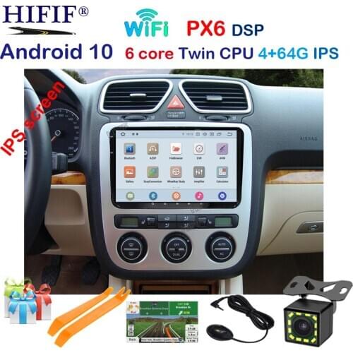 Car Android 10.0 2 Din radio GPS multimedia for Volkswagen Skoda Octavia golf 5 6 touran passat B6 polo tiguan yeti rapid Bora