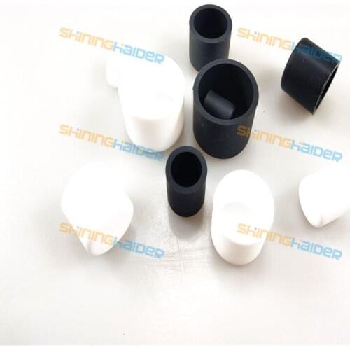 White black silicone rubber boot cap silicone rubber cap rubber plug thread and round tube rubber protective jacket cap