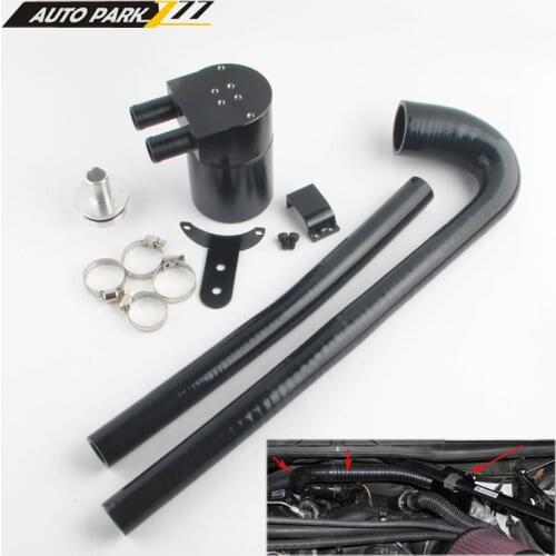 Black Aluminum Alloy Reservior Oil Catch Can Tank with radiator hose for BMW 125i 220i 228i 320i 328i 420i 428i N20 N26 oct2217A