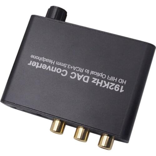 DAC Audio Digital Analog Converter 5.1 Channel Fiber Port SPDIF To L-Out-R 3.5Mm Headphones For Home Streaming