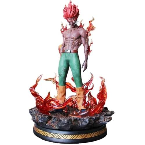 Naruto Shippuden Anime Model Might Guy Night Kay VS Madara GK Action Figure Statue With Led Collectible Toy