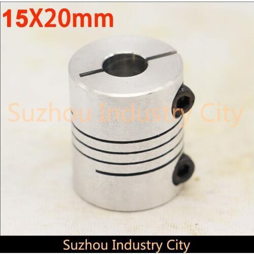 CNC Coupling Stepper motor shaft connector 15X20mm flexible Coupling Connector Diameter 50mm Length 68mm Clamping coupler