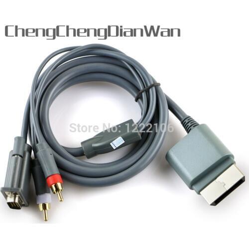 ChengChengDianWan HD High Definition Video Audio HDTV RCA AV VGA PC Monitor Cable Cord Connecter For xbox360