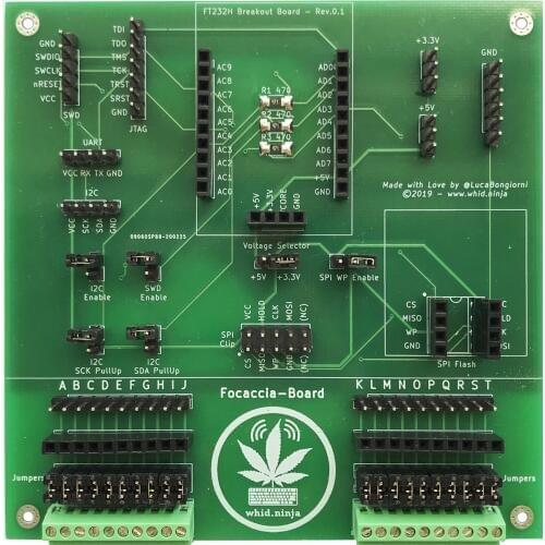 Focaccia-Board: a Multipurpose Breakout for the FT232H Free shipping