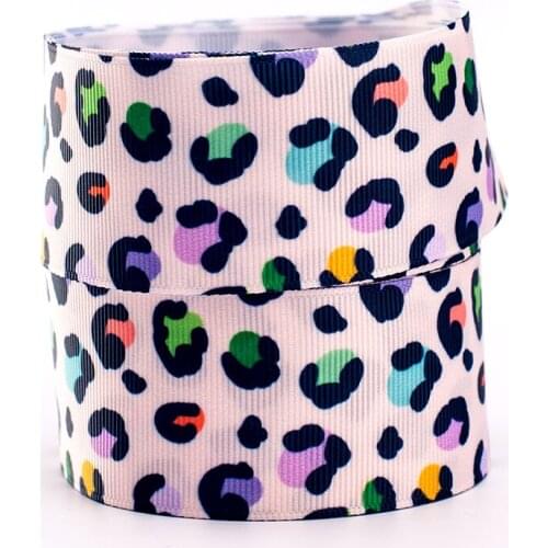 10yards Grosgrain ribbon - Leopard Print printed ribbon DIY