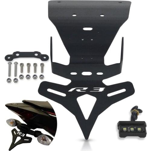 Motorcycle Rear License Number Plate Frame Holder Bracket indicator FOR YAMHA YZF R3 YZFR3 2019 2020 Frame Fender Eliminator