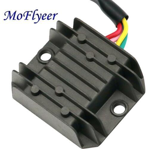 MoFlyeer Motorcycle 4 Pins Wires Voltage Regulator Rectifier GY6 150-250cc ATV Quad Moped Scooter Buggy Motorbike