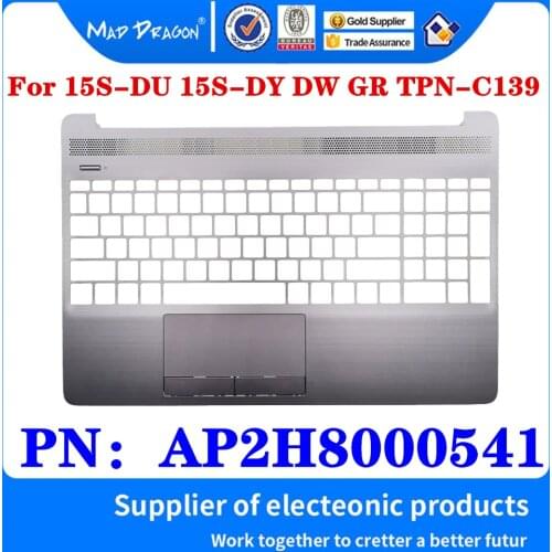 New Original AP2H8000541 For HP 15S-DU 15S-DY 15S-DW 15S-GR TPN-C139 Laptop Palmrest Top Cover Upper Case Silver Brushed C shell