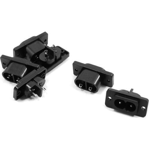 New Style 6 x AC 250V 2.5A IEC320 C7 Socket Solder Cup Pins Power Connector