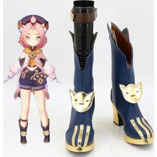 Genshin Impact Diona Cosplay Shoes Boots Halloween Costumes Accessory Custom Made
