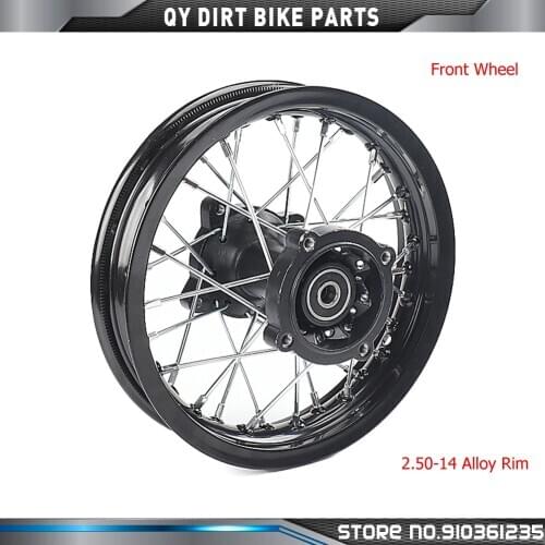 14" Inch Front Wheels 2.50-14 Alloy Rim For KAYO BSE Apollo Xmotos Racing Supermoto Dirt Pit bike Off Road