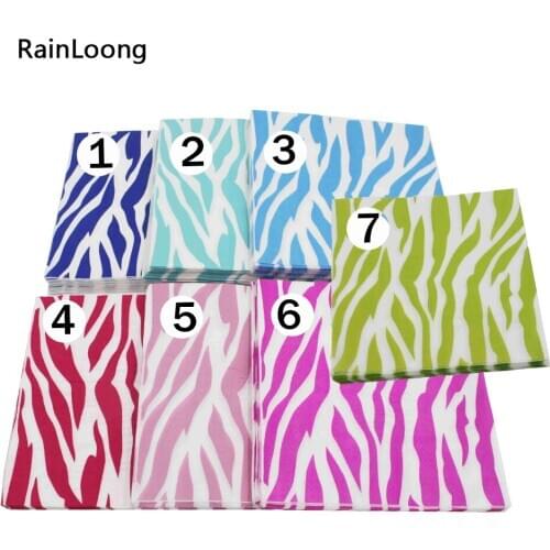 [RainLoong] Leopard Printed Paper Napkin Para Festas & Party Animal Tissue Napkin Guardanapo 33cm*33cm 1 pack (20pcs/pack)