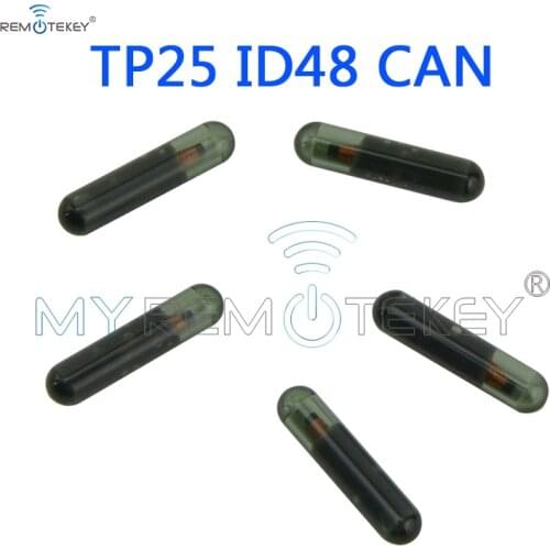 Remtekey 5pcs Transponder key ID48 CAN chip TP25 glass chip suitable for Audi ID 48 chip remtekey