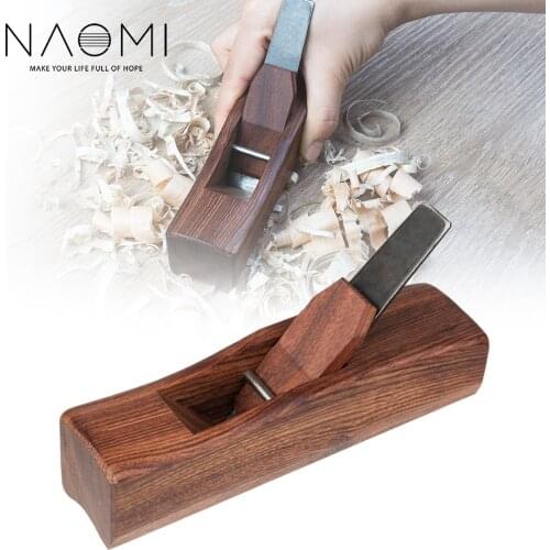 NAOMI Rosewood Hand Hand Plane Wood Planer Rosewood Plane Flat Wood Plane Rosewood Bull-nose Radius Plane W/ HSS Blades 5