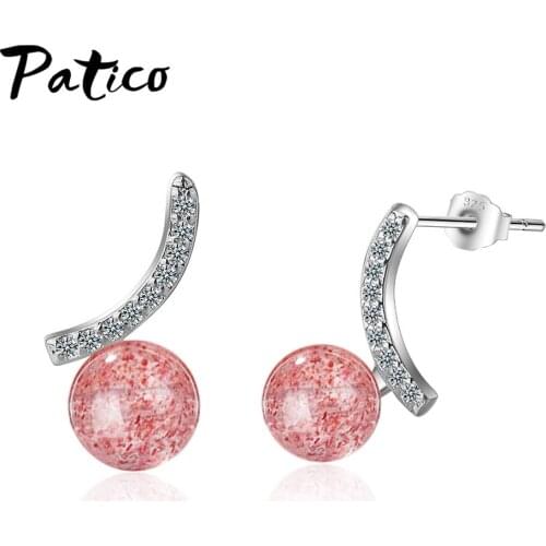 Korean Ear Bijoux Women 925 Sterling Silver Brand Crystal Earrings Joyas Stud Earings Boucle Foreille Femme Jewelry Charms