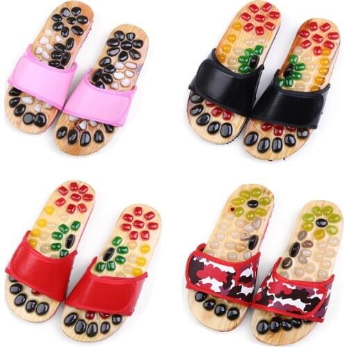 Women Agate Foot Massage Slippers Lovers Indoor Home Shoes Ladies Bathroom Non-Slip Slides Flat Sandals Female Beach Flip Flops