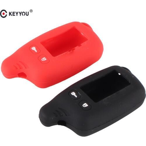 KEYYOU Silicone Case Cover For Tomahawk TW9010 TW9030 Two Way Alarm LCD Remote For Tomahawk TW 9010 9030 Silicone Case