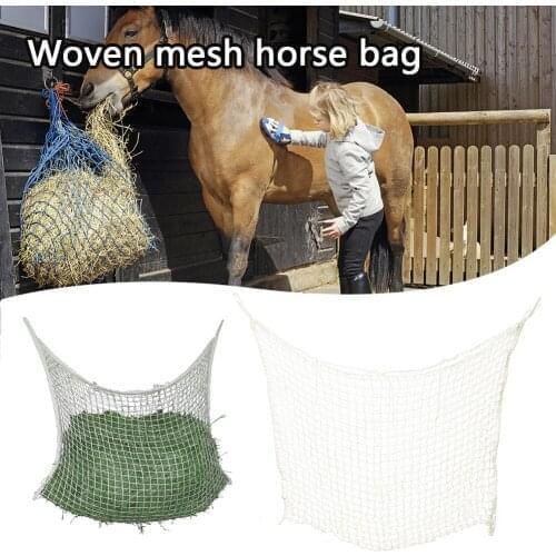 Horse Donkey Feeding Bag Slow Feed Hay Bag Feeder Hay Net Horse Supplies Hay Forage Bag Net Farm Supplies New