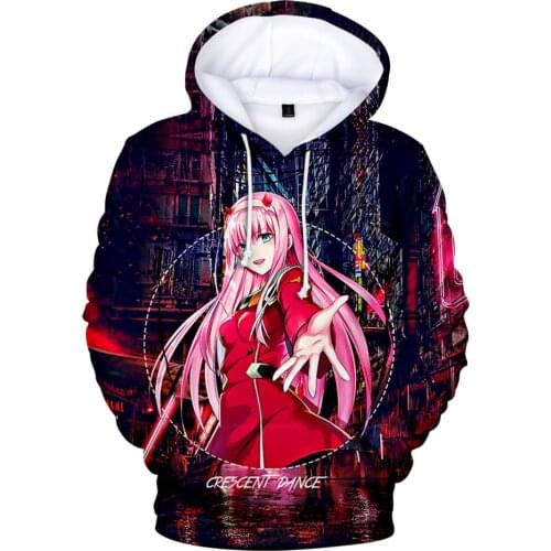 Darling in the franxx Hoodies Anime Zero Two Sweatshirts Men Woman Fashion Hooded Children Clothing Kids Cartoon Pullover Tops