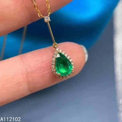 KJJEAXCMY fine Jewelry 925 Sterling Silver Natural Emerald Girl trendy Pendant Necklace Support Test Chinese style hot selling