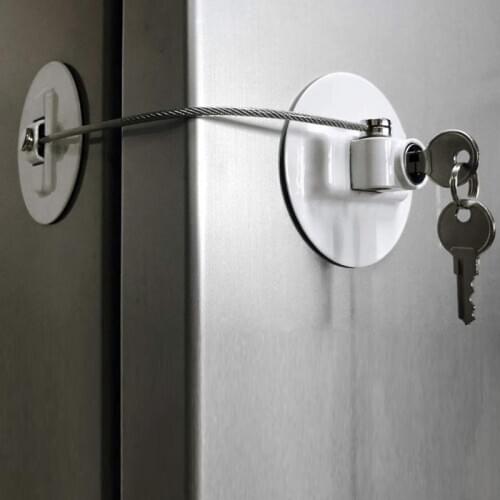 Refrigerator Door Lock With 2 Keys Baby Security Fridge Freezer Child Proof Safety Lock Drawer Door Cabinet Toilet Lock