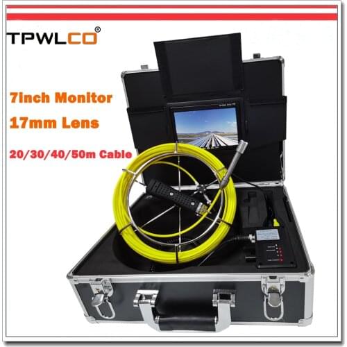 17MM 120 Degree CCTV Pipe Inspection Camera 20M-50M Cable DVR Function(Optional) Sewer Drain Industrial Endoscope Detection Set