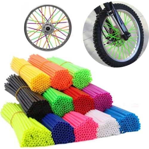 36Pcs MTB/Road/Bicycle Motorcycle Universal Wheel Spoked Protector Socket Skin Covers Pipe Motocross Bike Cool Accessories
