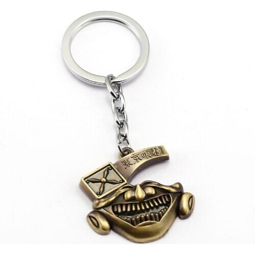 Anime Tokyo Ghoul Keychain Men Metal Figure Touka Kirishima Kaneki Ken Pendant Key Chain Women Bag Fashion Jewelry llaveros