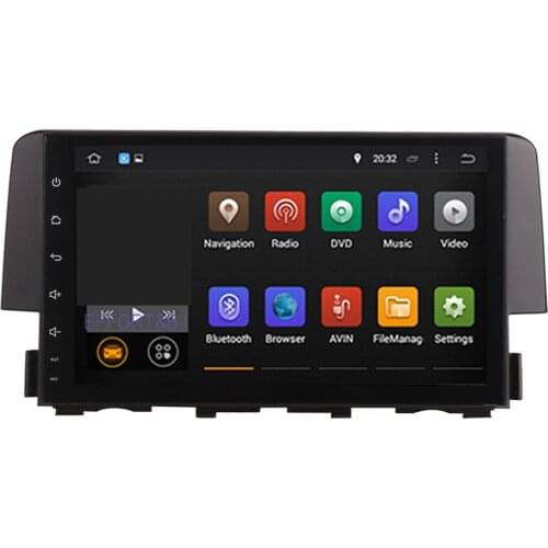 9 Inch Car Video WIFI Multimedia Car GPS Navigation Head Unit Android 9.0 IPS Screen Car Radio player For Honda Civic 2016-2020