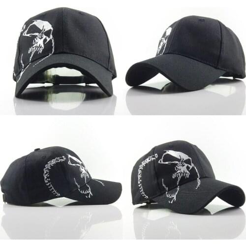 Unisex 100% Cotton Outdoor Men Baseball Cap Skull Embroidery Hats Sports Snapback Caps For Men Women