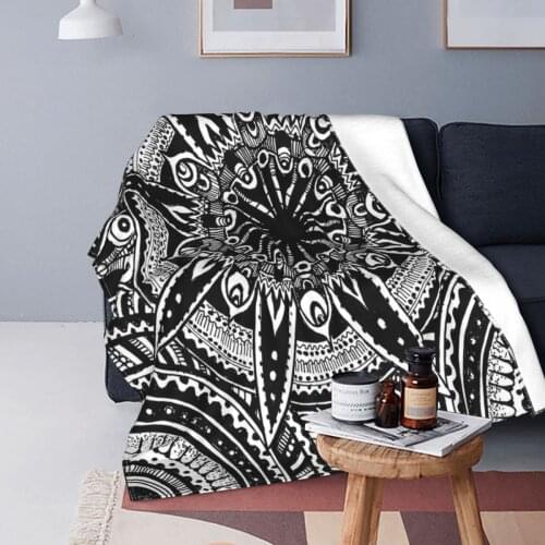 Bohemia Blankets Velvet Printed Traditional Breathable Soft Throw Blankets for Sofa Bedroom Bedspread