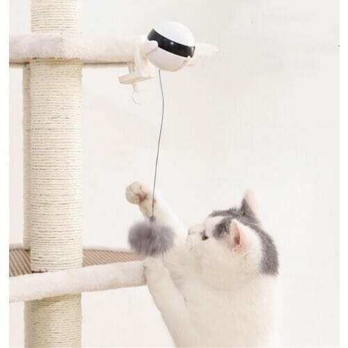 Electric Automatic Lifting Cat Ball Toy Cat Teaser Motion Kitten Exercise Puzzle Interactive Playing Toys Cat Pet Supplies