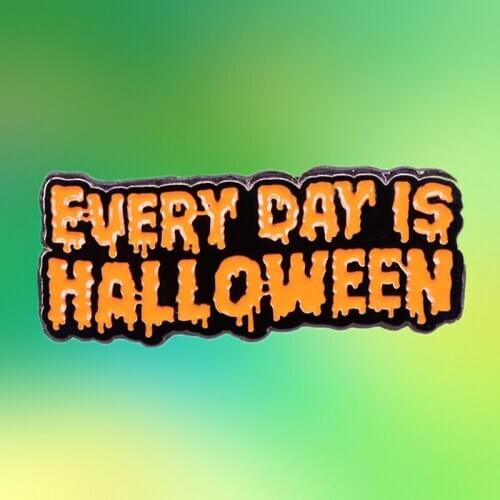 Halloween forever Creepy enamel pin if you like Neil Gaiman Tim Burton or everything scary and spooky it is perfect brooch