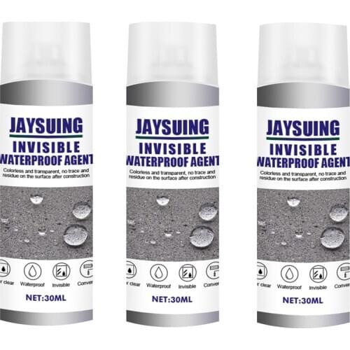 JAYSUING 3PC Sealant Spray Coating Liquid Waterproof Strong Adhesion Spray Leak Water Leak Repair Sealant Plug
