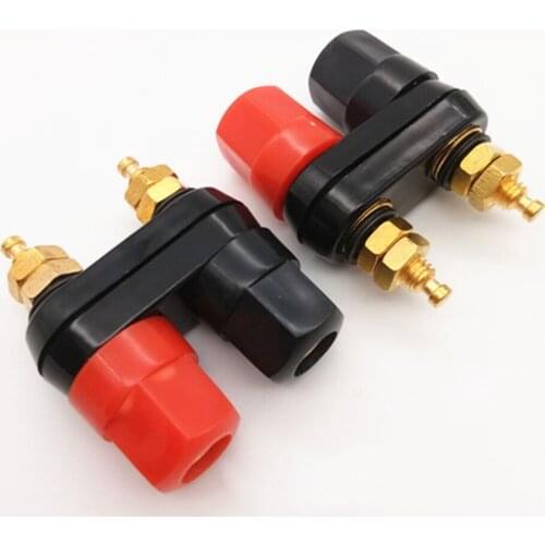 Quality Banana plugs Couple Terminals Red Black Connector Amplifier Terminal Binding Post Banana Speaker Plug Jack