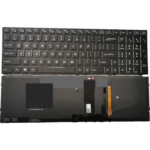 NEW US laptop keyboard FOR Hasee T96 T97 T96E T96C T800 Z7-Pro RGB US laptop keyboard White backlight