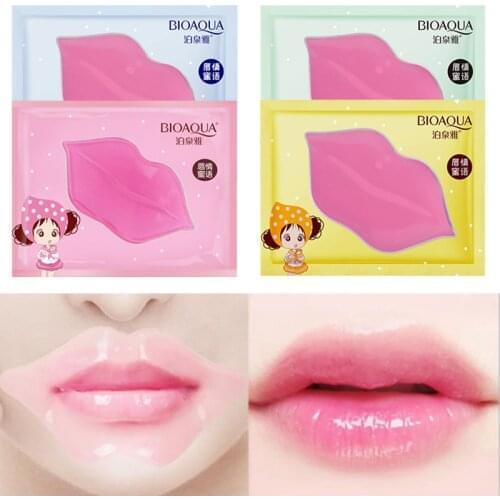 1800Pcs/lot BIOAQUA Crystal Collagen Lip Mask Skin Care Moisturizing Essence Lip Care Pad Anti-aging Anti-wrinkle Patch Wholesal