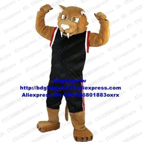 Brown Saber-toothed Tiger Smilodon Mascot Costume Adult Cartoon Character Outfit Suit Image Publicity Children Program zx1716
